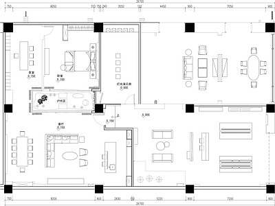 家具展厅 家具灯光展厅平面 家具展厅平面图 智能家具馆平面图 施工图