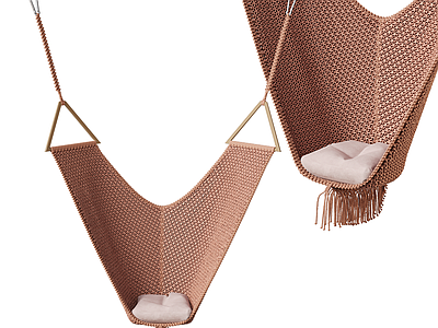 现代中古秋千椅 布艺吊床 吊椅 编织吊椅 秋千