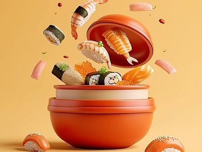 现代极简艺术装置 餐厅艺术装置 韩国料理艺术装置 寿司艺术装置 刺身艺术装置