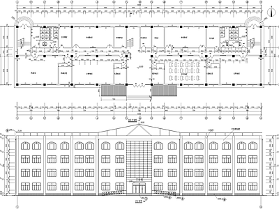 学校建筑 四层中学实验楼 教室仪器器材室 维修管理室准备室 活动室仓库办公室 框架结构 施工图