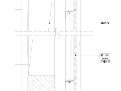 隐形门节点 石材隐形门 施工图