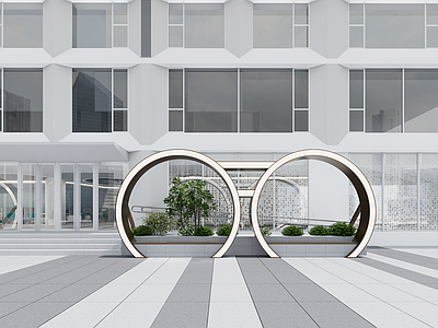 现代新中式艺术装置 眼镜造型装置 眼镜造型雕塑 户外眼镜 眼镜座椅 眼镜摆件