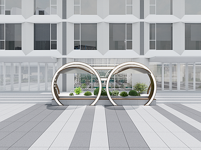 现代新中式艺术装置 眼镜车站座椅 户外艺术装置座椅 眼镜造型雕塑装置 抽象眼镜艺术造型 抽象眼镜车站