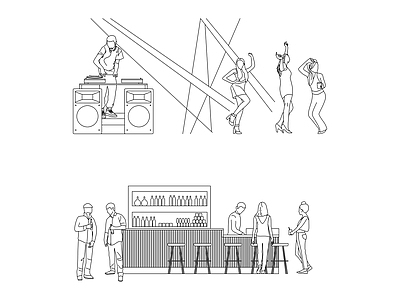 人物 酒吧场景人物图库 施工图