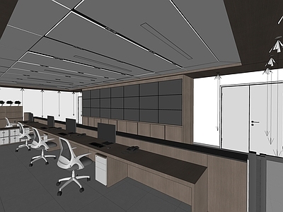 现代新中式其他办公区域 调度室 单位监控室 单位指挥室
