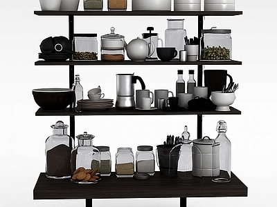 现代厨房器具收纳架
