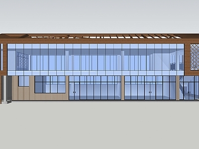 新中式现代游客中心 服务驿站