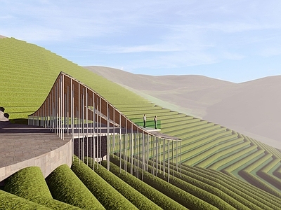 现代小公建 景观构筑物 观景台 小型公建 景观建筑