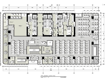 现代整体办公空间 企业办公室平面图 整体办公室平面图 销售公司平面图 销售办公室平面图 施工图