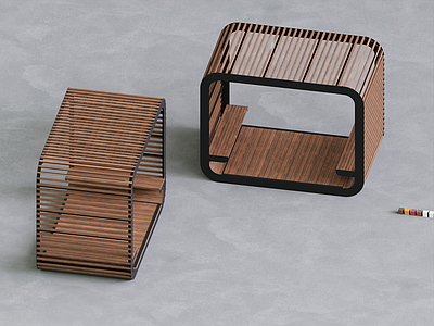 现代景观亭 亭子 公园座椅 镂空亭