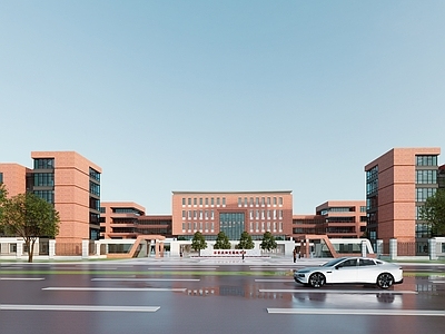 现代学校建筑 教学楼学校