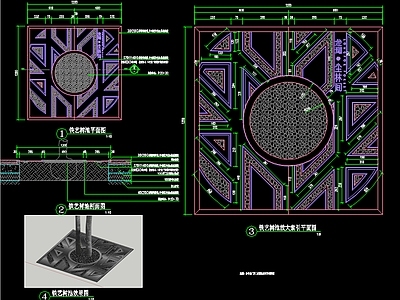 现代其他景观 树池篦子 不锈钢篦子 施工图