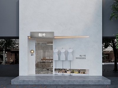 现代极简服装店 女装店 门头 韩式 极简