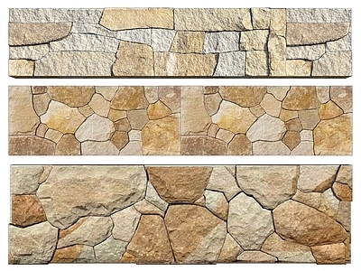 新中式景墙 毛石景墙 干碴石墙 柏坡黄碎拼景墙 干垒石墙 乡村毛石墙石头墙