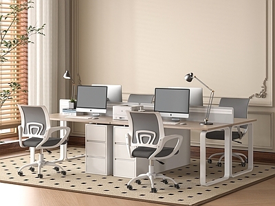 现代办公桌椅 办公桌 职员工位