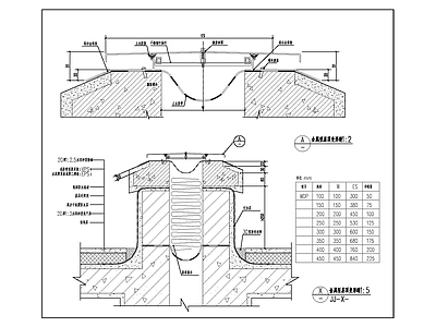 建筑综合节点 屋顶变形缝 施工图