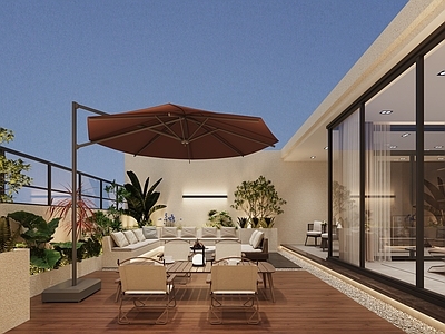 现代阳台 露台花园 休闲阳台