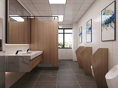 现代公共卫生间 卫生间 公共卫生间