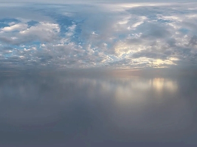现代天空HDR 清晨多云晴朗天空