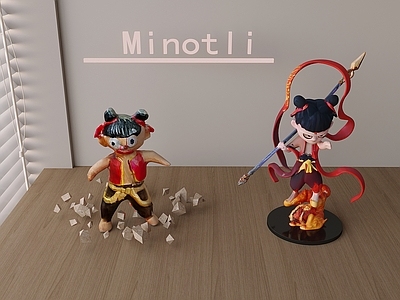 现代其他摆件 公仔手办摆件 哪吒三太子魔童