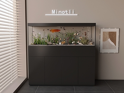 现代鱼缸 观赏鱼缸玻璃鱼缸 水族箱热带鱼鱼缸