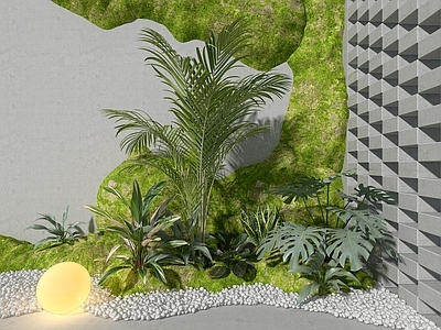 现代其他景观小品 景观小品 绿植 树