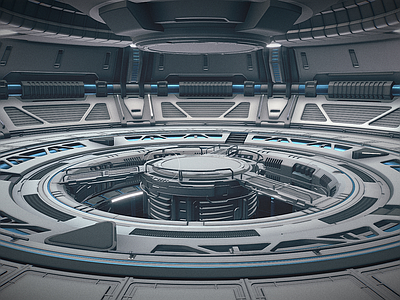 现代其他通用空间 科幻展示台 科学实验室 科幻场景 机械风机械场景 未来场景