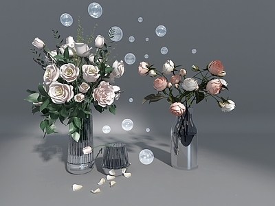 现代花艺 花瓶花艺 插花摆件