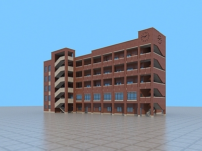 现代学校外观 现代教学楼 现代幼儿园学校