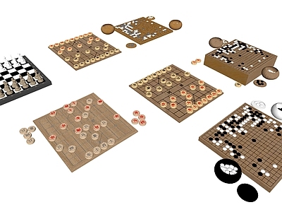 现代棋牌室 象棋 棋盘 围棋 起桌 国际象棋