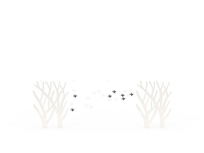 现代自然景观墙饰