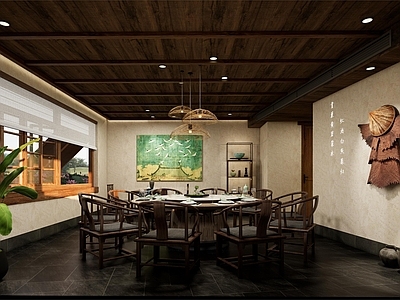 新中式侘寂包厢 新中式侘寂风包厢 中式美学餐厅包厢 乡村农家餐厅包厢 乡村中式餐厅包厢 复古侘寂风餐厅