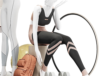 现代简约健身器材 健身服饰 衣服 健身器材 瑜伽裤