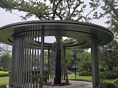 现代新中式廊架 钢结构艺术廊架 施工图