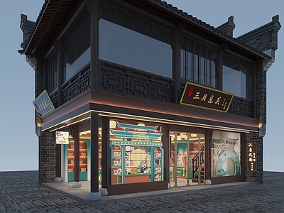 新中式现代其他商业空间 新中式糕点特产店
