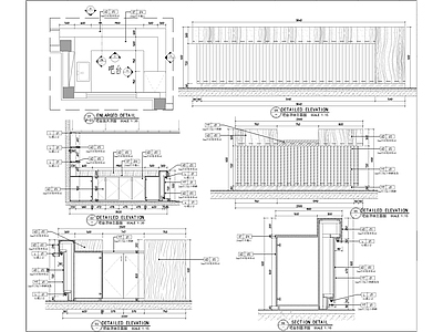 吧台节点 工装水吧台柜体 施工图