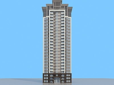 现代新中式高层住宅 现代高层住宅