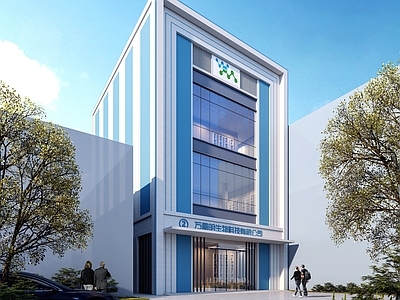 现代简约厂房 高层冷库 工业建筑 厂房建筑 粮库