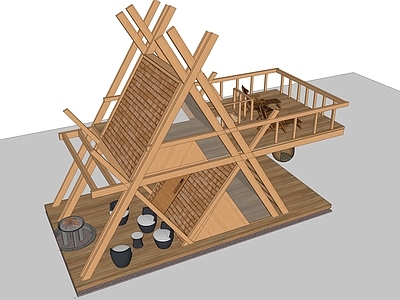 极简其他景观小建筑 构筑物 木屋