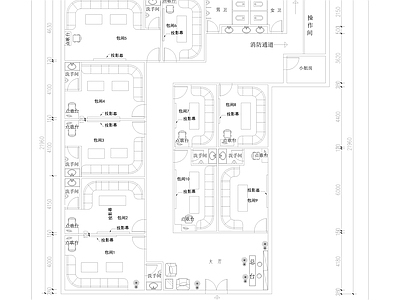 现代KTV KTV平面布置图 包厢 施工图