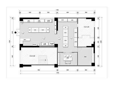 现代水果店 小水果店 施工图