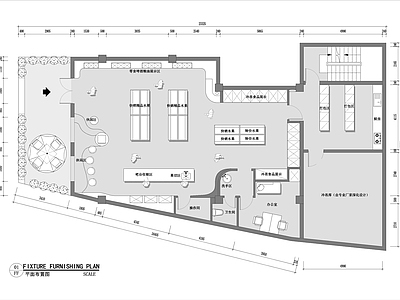 现代水果店 水果店平面图 施工图