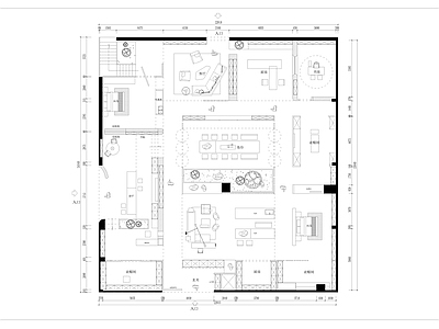 家具展厅 现代家具展厅平面 施工图