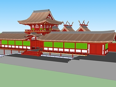 中式寺庙建筑 寺庙