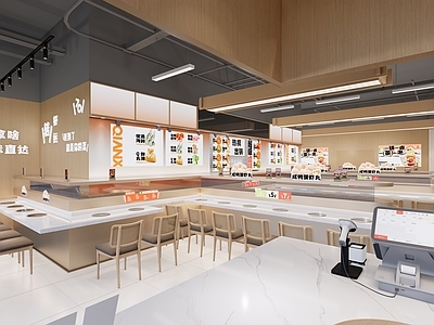 现代原木茶餐厅 奶茶店 自助小火锅 火锅店 餐厅 快餐店