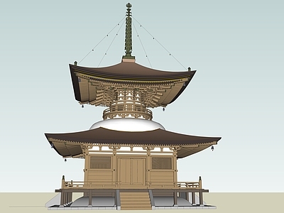 中式古建筑 古建亭子