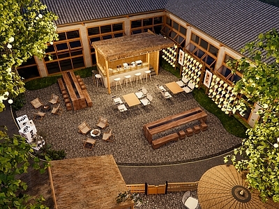 现代乡村庭院 乡村营地庭院 别墅庭院小品 围炉煮茶庭院 屋顶花园庭院 民宿庭院