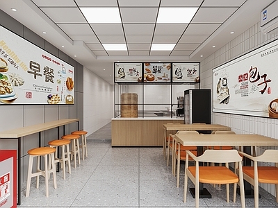 现代其他餐饮空间 早餐店