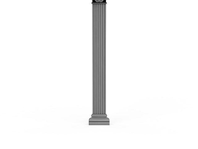 现代灰色建筑柱