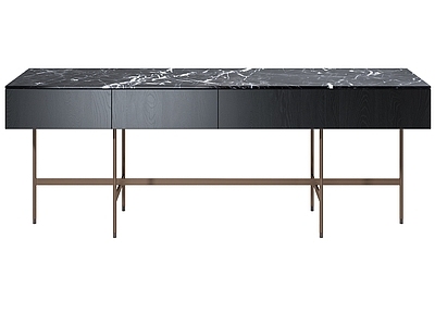 意式极简餐边柜 Minotti 极简餐边柜 大理石边柜 装饰柜 成品餐边柜